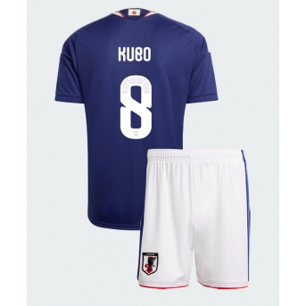 Billige Fotballdrakt Japan Takefusa Kubo #8 Replika Hjemmedraktsett Barn VM 2026 Kortermet (med bukser)